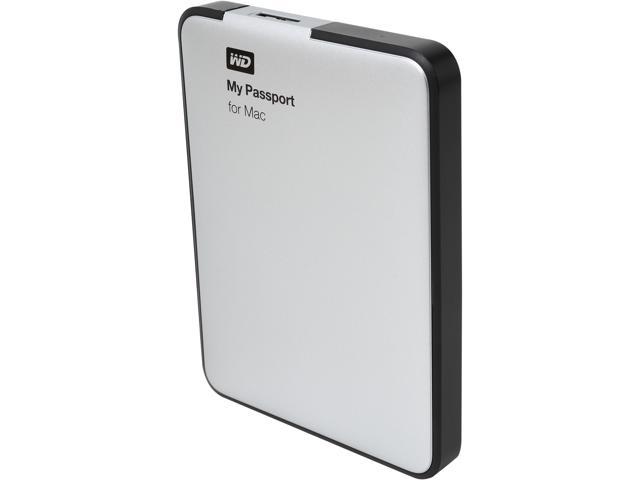 WD 1TB Silver My Passport for Mac Portable External Hard Drive - USB 3.0 - WDBLUZ0010BSL-NESN