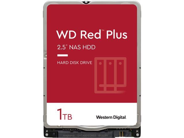 WD Red Plus 1TB NAS Hard Disk Drive - 5400 RPM Class SATA 6Gb/s 16MB Cache 2.5 Inch - WD10JFCX