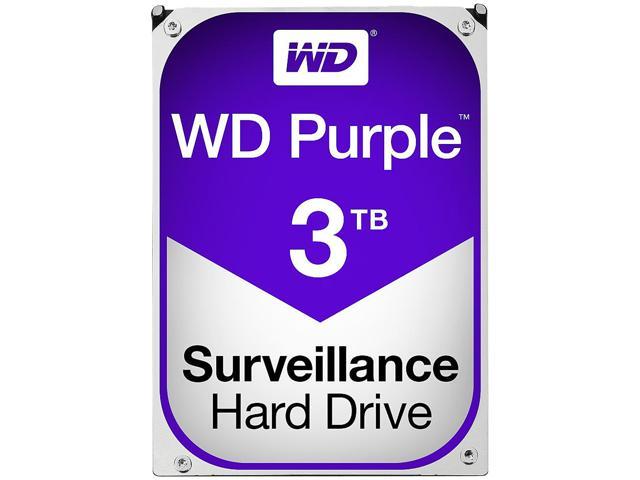 WD Purple 3TB Surveillance Hard Disk Drive - 5400 RPM Class SATA 