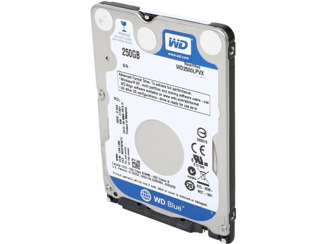 WD Blue WD2500LPVX 250GB 5400 RPM 8MB Cache SATA 6.0Gb/s 2.5" Internal Notebook Hard Drive Bare Drive