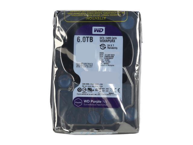 WD Purple NV 6TB Surveillance Hard Disk Drive - 5400 RPM Class SATA 6Gb ...