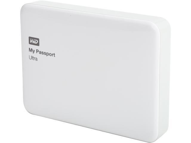 WD 3TB White My Passport Ultra Portable External Hard Drive - USB 