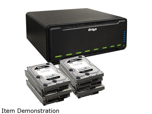 Drobo 16TB 2 x 10/100/1000 Mbps Ethernet ports USB 2.0 port for management 3.5" 8-Bay SAN DR-B800I-2A21-D08