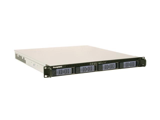 Infrant ReadyNAS 1000S RN1000S-DLS, no pre-installed HDD with 4 empty hot pluggable disk trays, support RAID 0/1/5, 512MB memory, 1U Rack Mount