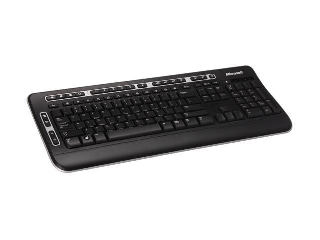Microsoft J93-00001 Black 104 Normal Keys 21 Function Keys USB Wired Slim Digital Media Keyboard 3000
