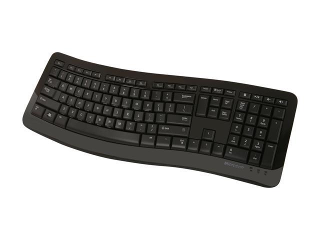 Microsoft 3TJ-00001 Black 104 Normal Keys USB Wired Ergonomic Comfort Curve keyboard 3000