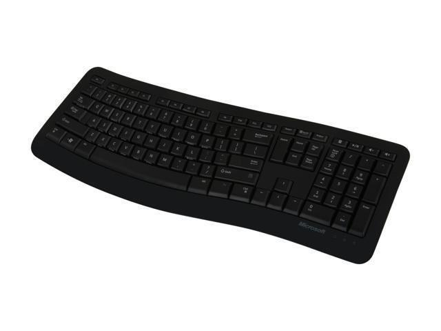 Microsoft 3XJ-00001 Black 104 Normal Keys USB Wired Ergonomic Comfort Curve Keyboard 3000 for Business