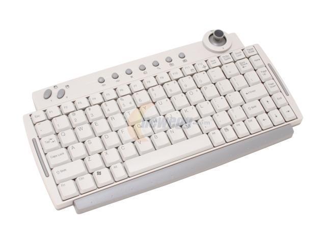 BTC 9116URF Gray 87 Normal Keys 9 Function Keys RF Wireless Mini Wireless Internet Keyboard With Dual Mode Joystick Mouse