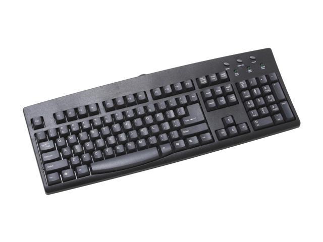 SolidTek KB-260ABP Black 107 Normal Keys PS/2 Wired Standard Keyboard
