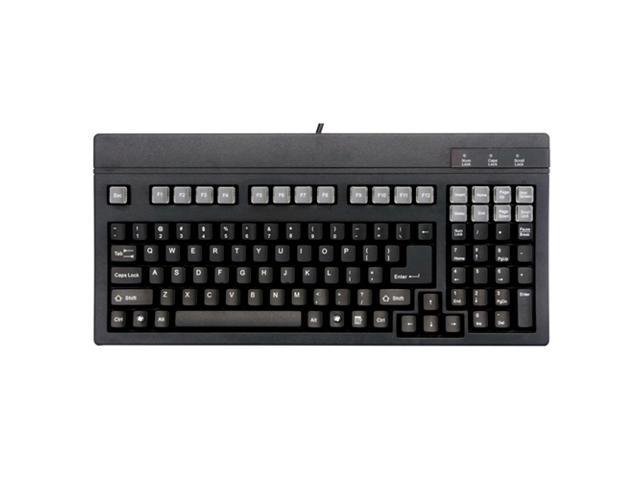 SolidTek KB-700 Black USB Wired Mini POS/Rack Mount Keyboard