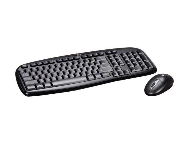 Logitech EX100 Desktop Wireless Multimedia Keyboard & Optical Mouse Kit 