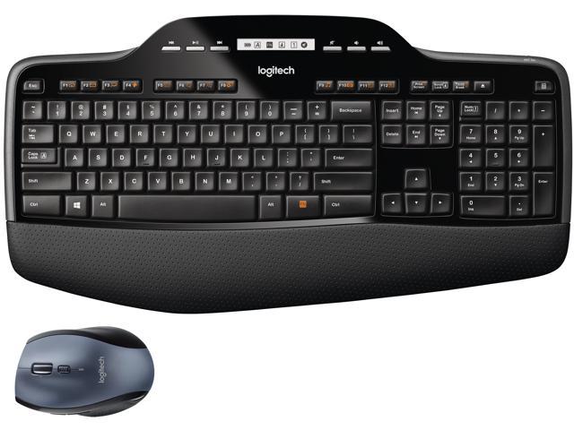 Logitech MK710 Wireless Keyboard and Mouse Combo — Includes Keyboard and Mouse, Stylish Design, Built-In LCD Status Dashboard, Long Battery Life