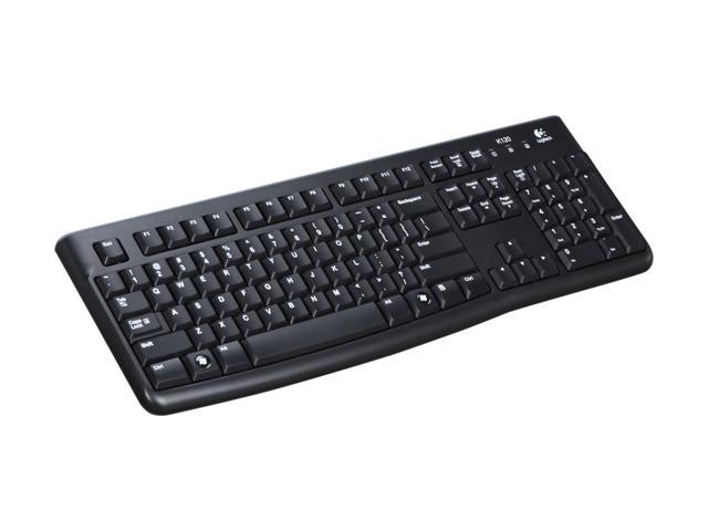 Fødested Mursten Gå ud Logitech K120 Wired Keyboard for Windows, Plug and Play, Full-Size,  Spill-Resistant, Curved Space Bar, Compatible with PC, Laptop - Black  Keyboards - Newegg.com