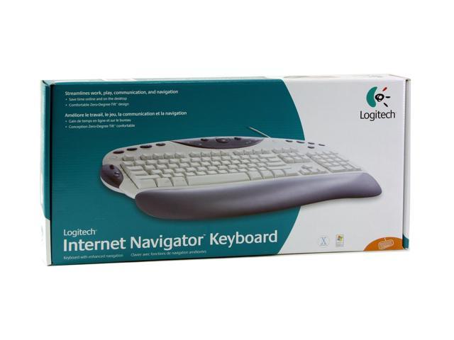 Logitech Internet Navigator 967233-0403 2-Tone Normal Keys 20 Function keys + 1 Wheel Function Keys USB or PS/2 Wired Standard Keyboard Keyboards - Newegg.com