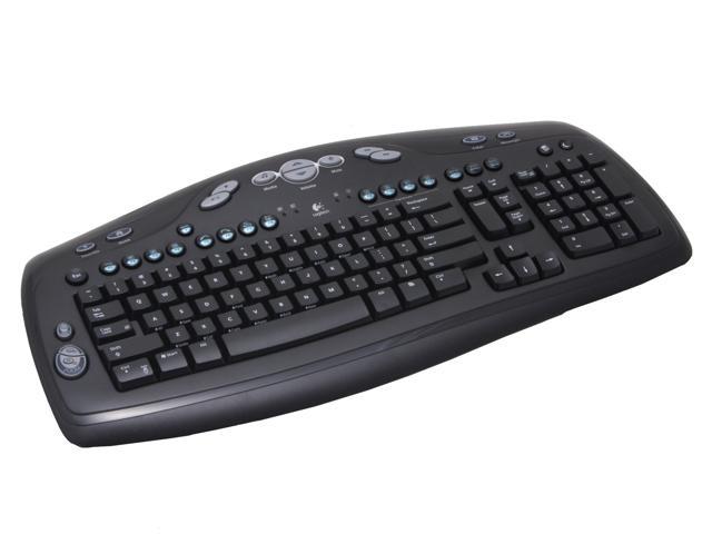 Logitech Media Elite 967559-0403 Black 102 Normal Keys 18 Function Keys USB or PS/2 Wired Standard Keyboard