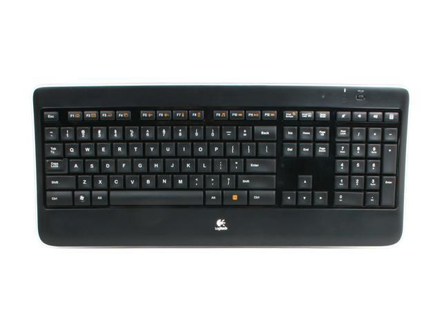arkiv bånd kapitel Logitech K800 2.4GHz Wireless Slim Illuminated Keyboard - Black - Newegg.com