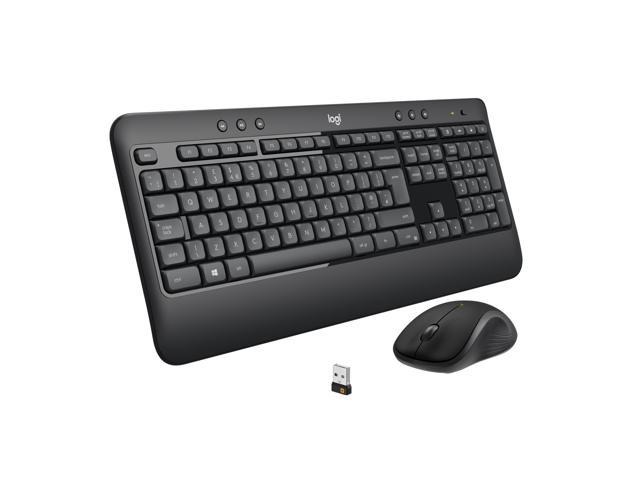 Logitech MK540 Wireless Keyboard Mouse Combo - USB Wireless RF Keyboard - Black - USB Wireless RF Mouse - Optical - 1000 dpi - 3 Button - Scroll Wheel - QWERTY - Black