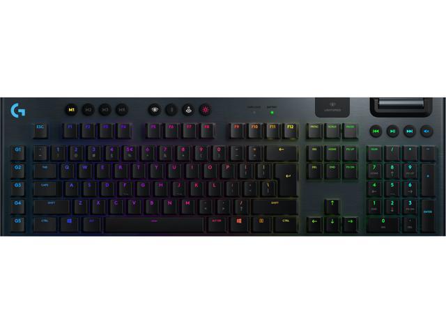 Logitech G915 LIGHTSPEED RGB Mechanical Gaming Keyboard, Low Profile GL Tactile Key Switch, LIGHTSYNC RGB, Advanced LIGHTSPEED Wireless and Bluetooth Support - Tactile