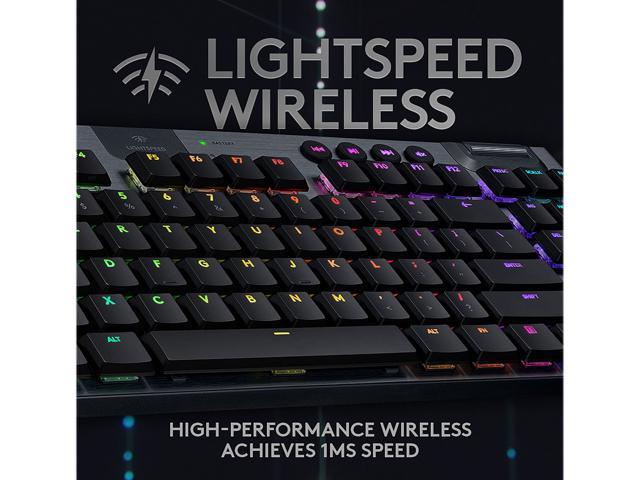  Logitech G915 TKL Tenkeyless Lightspeed Wireless RGB Mechanical  Gaming Keyboard, Low Profile Switch Options, Lightsync RGB, Advanced  Wireless and Bluetooth Support - Tactile,Black : Electronics