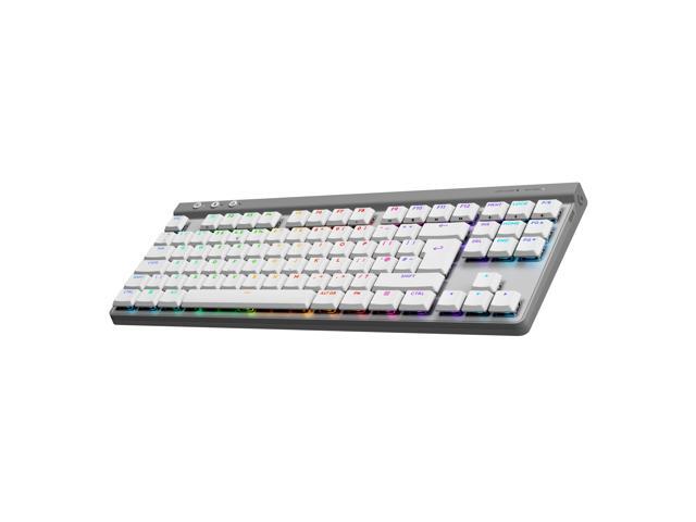 Logitech G515 LIGHTSPEED TKL Low Profile Wireless Gaming Keyboard - GL Brown Tactile Switches, LIGHTSYNC RGB, Thin Tenkeyless Design, PBT Keycaps - White