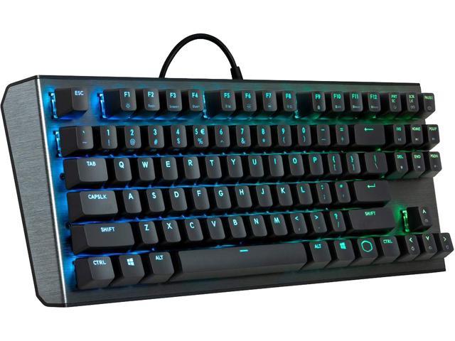 Cooler Master Ck530 Tenkeyless Gaming Mechanical Keyboard With Blue Switches Rgb Backlighting On The Fly Controls And Aluminum Top Plate Newegg Com