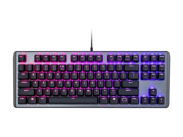 Cooler Master Ck530 Tenkeyless Gaming Mechanical Keyboard With Blue Switches Rgb Backlighting On The Fly Controls And Aluminum Top Plate Newegg Com