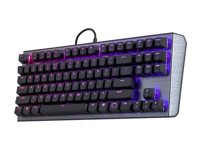 Cooler Master Ck530 Tenkeyless Gaming Mechanical Keyboard With Blue Switches Rgb Backlighting On The Fly Controls And Aluminum Top Plate Newegg Com