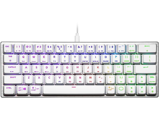 indad Junior flugt Cooler Master SK620 60% Sliver White Mechanical Keyboard with Low Profile  Red Switches, New and Improved Keycaps, and Brushed Aluminum Design  Keyboards - Newegg.com