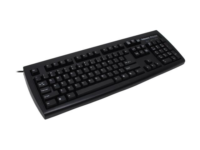 Fellowes 9892901 Black 104 Normal Keys USB Wired Standard Microban Basic Keyboard