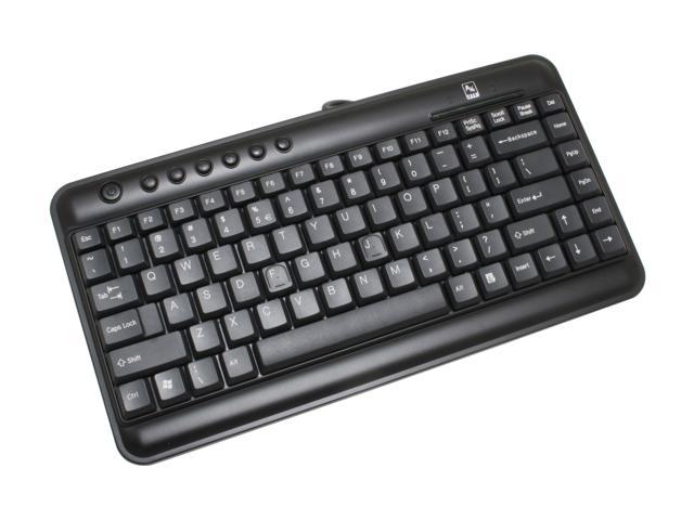 A4Tech KL-5B Black 86 Normal Keys 7 Function Keys USB or PS/2 Mini X-Slim Keyboard