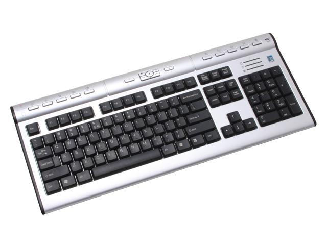 A4Tech KL-7MU 2-Tone 104 Normal Keys 17 Function Keys USB or PS/2 Wired Slim X-Slim Keyboard