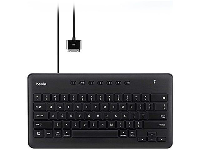 BELKIN B2B125 Black Wired Slim Secure Keyboard for iPad with 30-Pin Connector