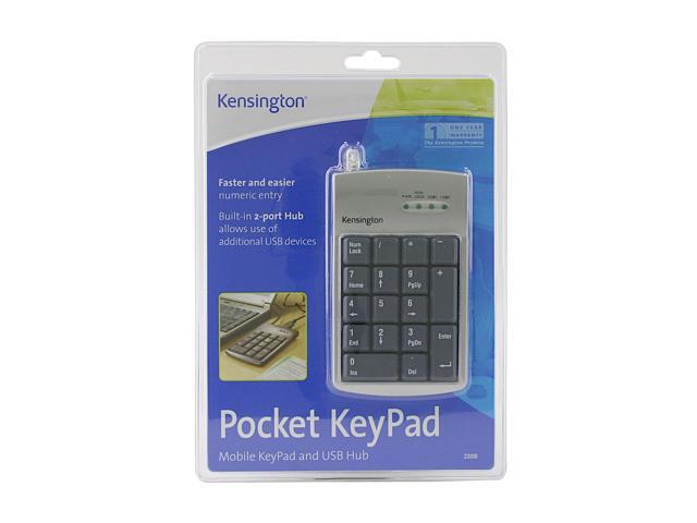 Kensington 33059 USB 19-key Pocket KeyPad Calculator (Gray) TESTED
