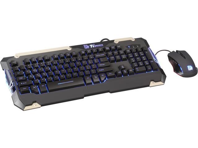 Tt eSPORTS Commander Gaming Keyboard and Mouse Bundle - Blue LED - OEM