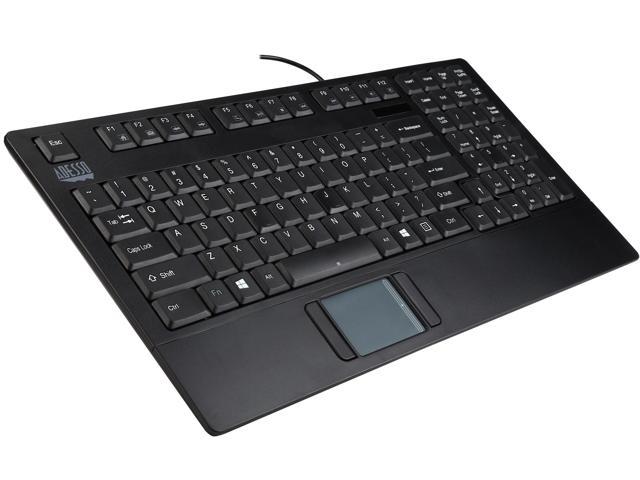 ADESSO Industrial Scissor-Switch Touchpad Keyboard AKB-421UB Black 105 Normal Keys USB Wired Slim Keyboard