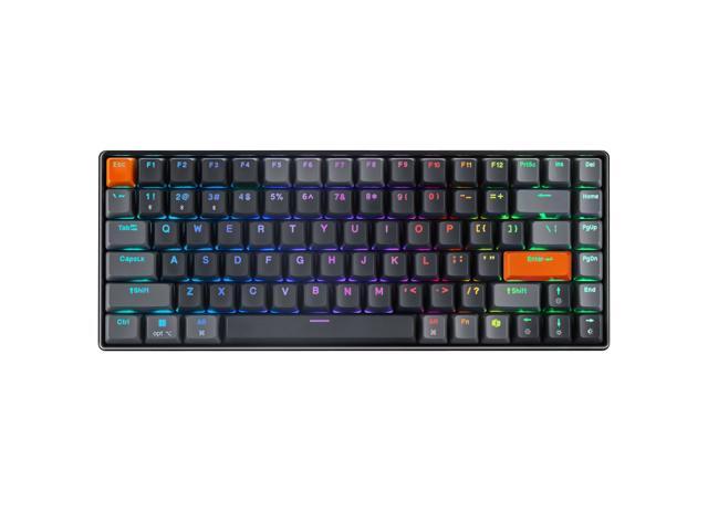 Adesso EasyTouch 1000 Keyboard - Wired/Wireless Connectivity - Bluetooth/RF - 2.40 GHz - USB Interface - RGB LED - 84 Key(s) - CoPilot, Windows Key Hot Key(s)