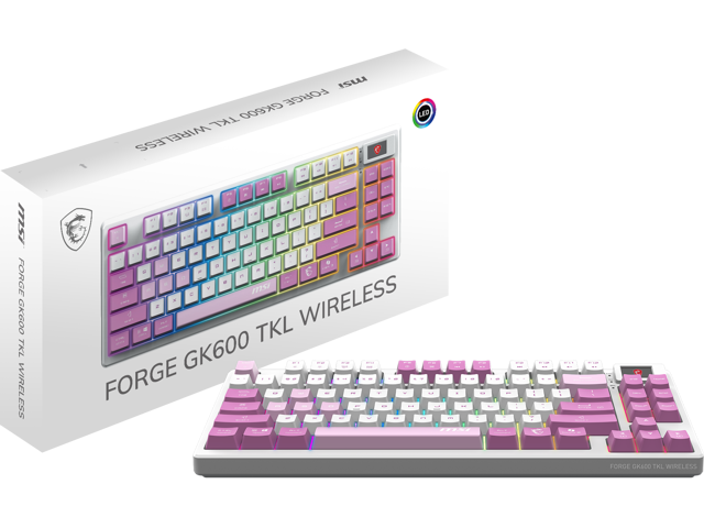 MSI FORGE GK600 TKL W VIOLET US Gaming Keyboard