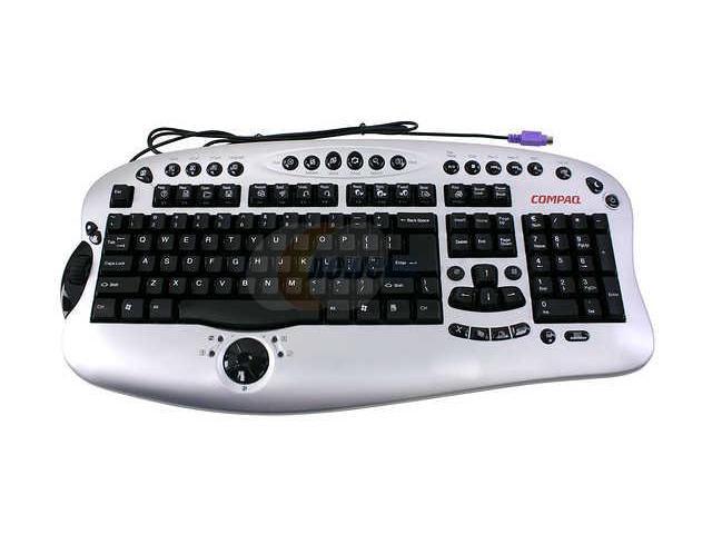 MICRO INNOVATIONS CPQ135KB 2-Tone 104 Normal Keys 30 Function Keys PS/2 Wired Sleek Keyboard