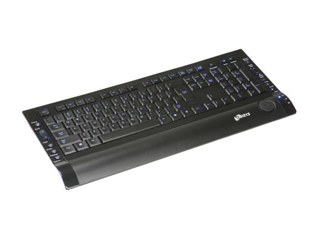 LOGISYS Computer KB208BK Black 104 Normal Keys 15 Function Keys USB or PS/2 Standard Standard Two Color (Blue/Red) Character-Illuminated Keyboard