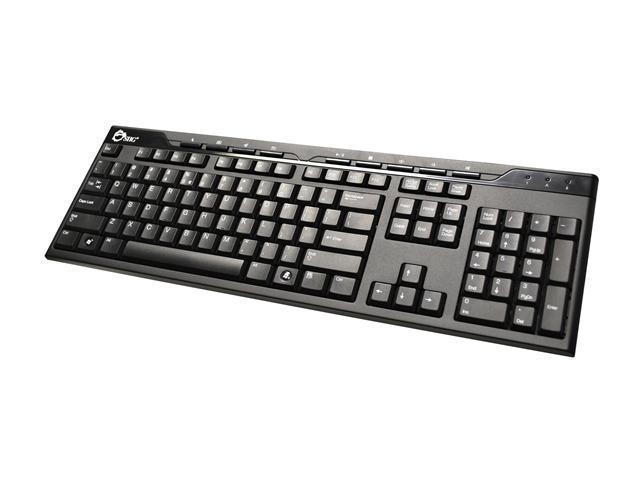SIIG JK-US0212-S1 Black 104 Normal Keys USB Streamline Low Profile Multimedia Keyboard