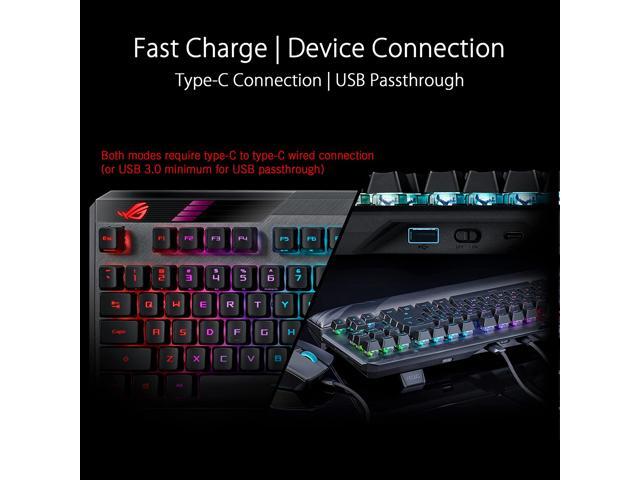 ASUS MA02 ROG Claymore II Wireless Modular Gaming Mechanical Keyboard ...