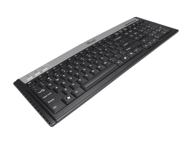 Rosewill RK-7310 Black 105 Normal Keys 7 Function Keys USB Wired Super Slim Multimedia Keyboard