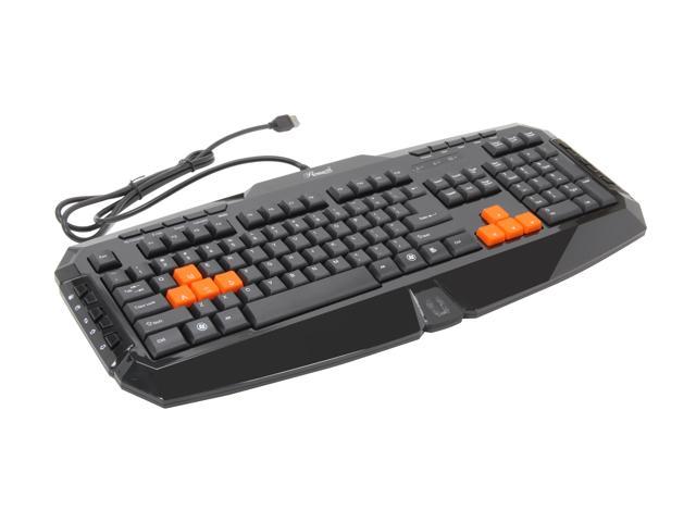 Rosewill Gaming Keyboard RK-8100, Anti-Ghosting feature, Fully programmable keys, 10 profiles setting