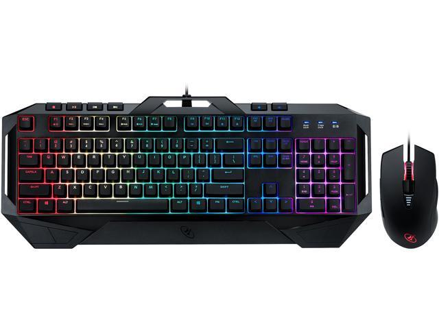 Rosewill Fusion C40 Gaming Keyboard and Mouse Combo, Dedicated Multimedia Keys, Mem-chanical Keyboard with Brilliant RGB LED Backlight with Precise Gaming Mouse, On-the-fly DPI Setting
