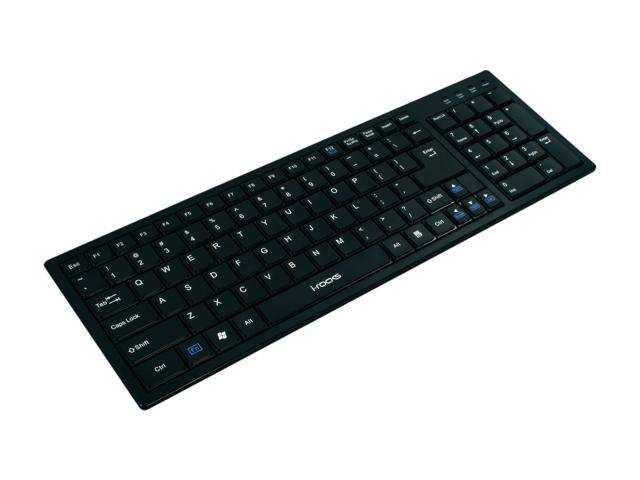 i-rocks KR-6421-BK Black USB Wired Mini Ultra X-Slim Keyboard with Terrace Keycap