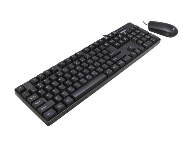 inland 70126 Black 107 Normal Keys USB Wired Standard Keyboard / Mouse Combo