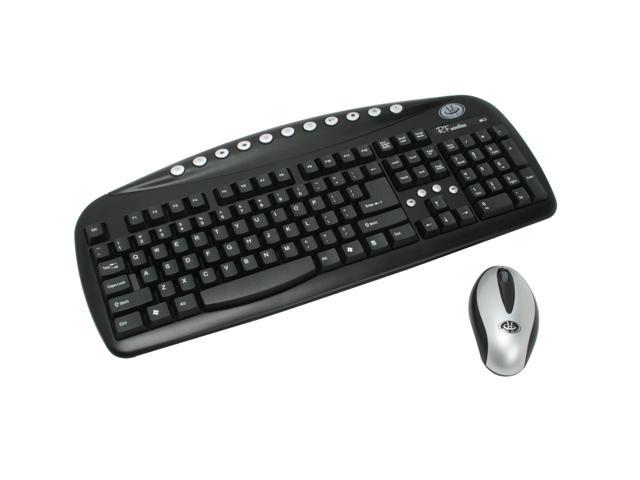 GEAR HEAD KB5000WDR Black 104 Normal Keys 15 Function Keys Wireless Standard Keyboard & Optical Mouse