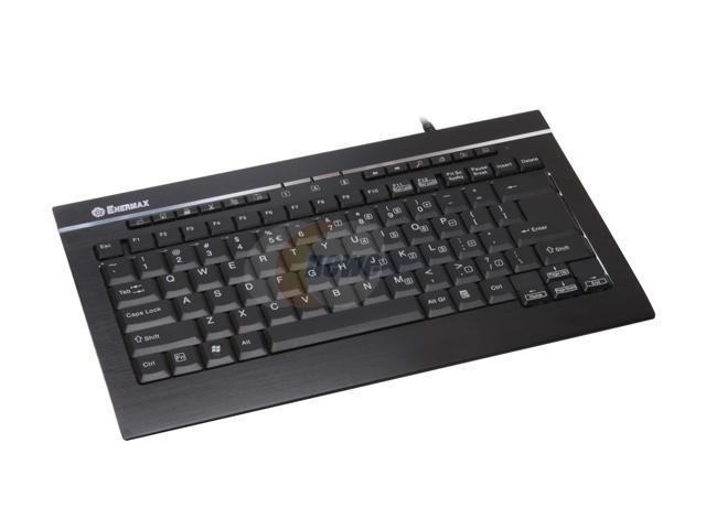 ENERMAX KB006U-B Black 82 Normal Keys 12 Function Keys USB Mini Aurora Micro Aluminum Keyboard