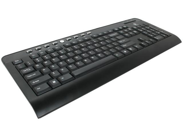 Orange KBC2880BK Black 104 Normal Keys 9 Function Keys USB Wired Ergonomic Keyboard