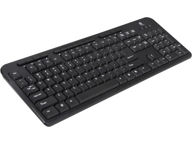 Orange KBC2020BK Black 104 Normal Keys 15 Function Keys PS/2 Wired Slim Keyboard